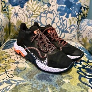 Men’s Renew Elevate Nike Basketball Shoes Orange Black Trainers Athletic Jordan